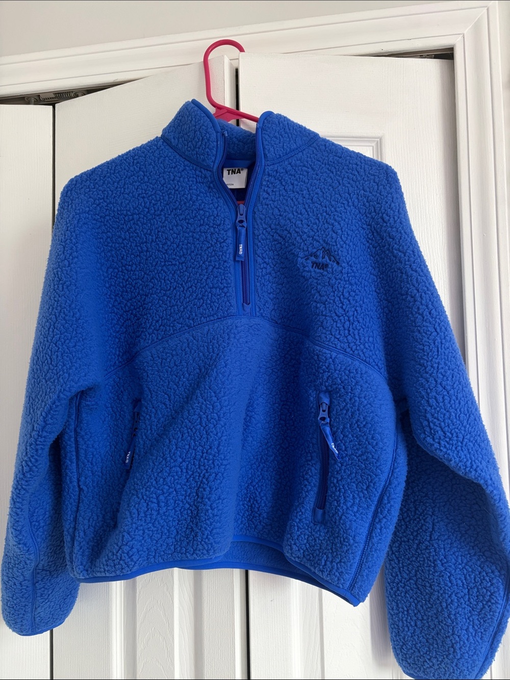 TNA Electric Blue Sherpa Quarter-Zip Pullover